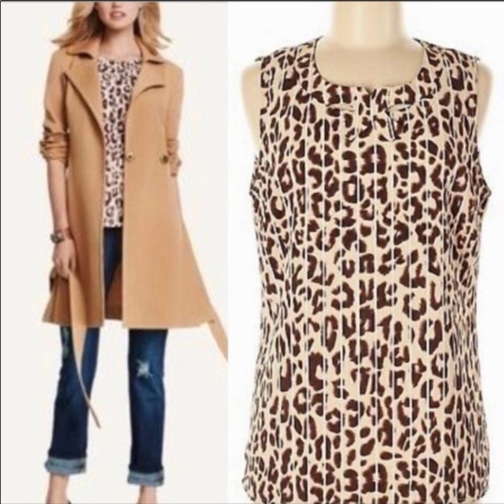 CAbi Leopard Print Blouse